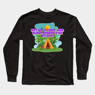 Camping  Wilderness Shirt Design Long Sleeve T-Shirt